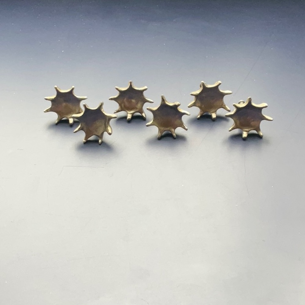 Set of Six Beautiful Handcrafted Michael Aram "Sun" Chrome Drawer/Cabinet Knobs